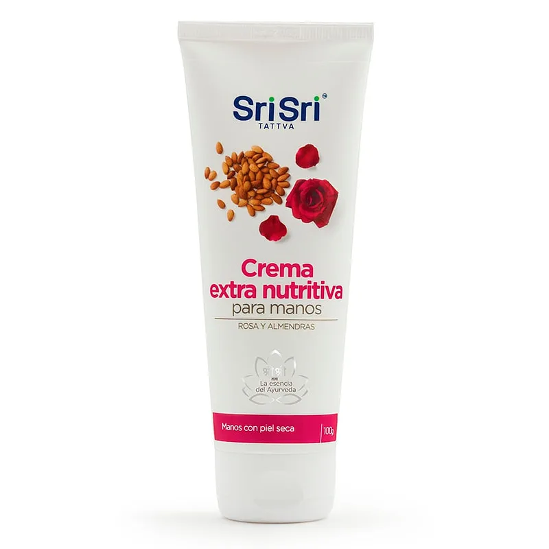 Crema para Manos Extra Nutritiva con Rosas y Almendras x 100 gr (Sri Sri)