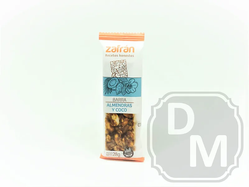 Barrita de Almendra y Coco x 28 gr (Zafran)