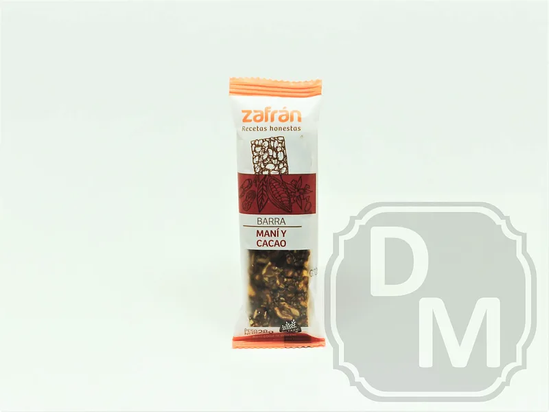 Barrita de Mani y Cacao x 28 gr (Zafran)