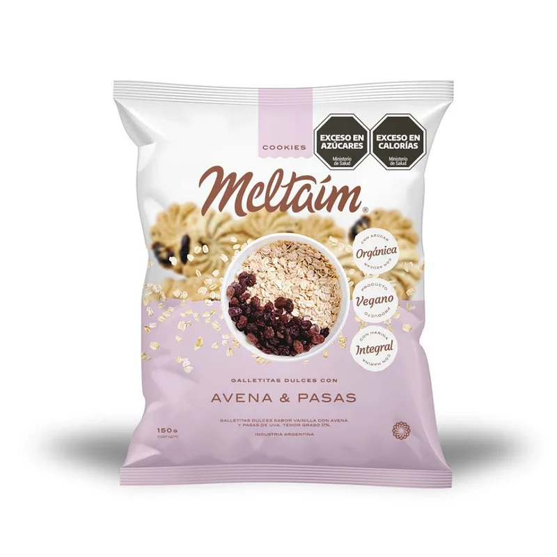 Galletitas Meltaim Sabor Avena y Pasas x 150 gr (Meltaim)