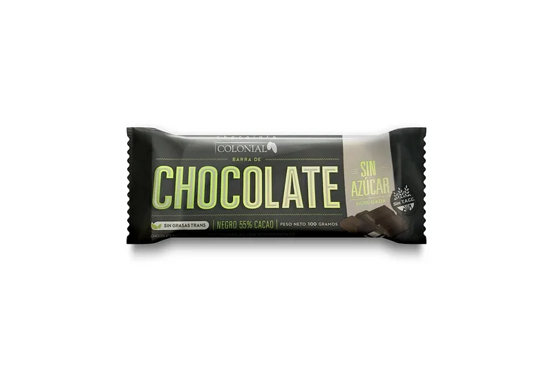 Chocolate Sin Azucar 55% Cacao x 100 gr (Colonial )