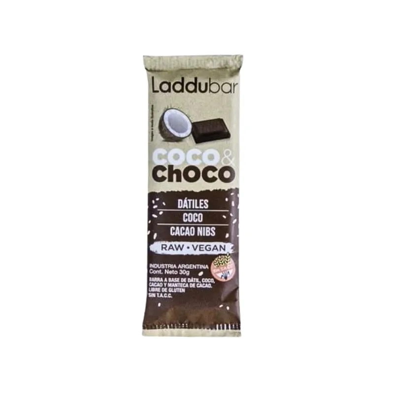 Barrita Vegana de Coco y Chocolate (Laddu)