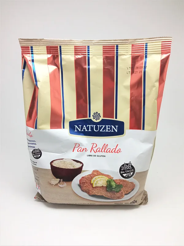 Pan Rallado Libre de Gluten x 450 gr (Natuzen)