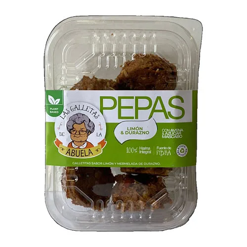 Pepas Veganas de Algarroba y Frutilla x 180 gr (Las Galletas de la Abuela)