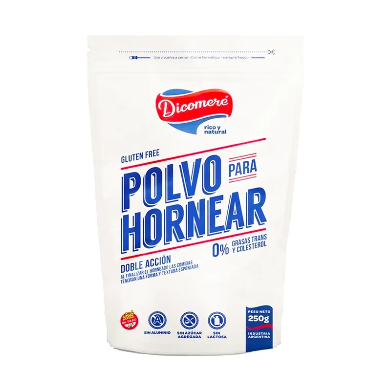 Polvo para Hornear x 1 kg sin Aluminio x 6 u (Dicomere)