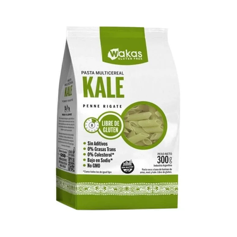 Penne Multicereal con Kale x 300 gr (Wakas)