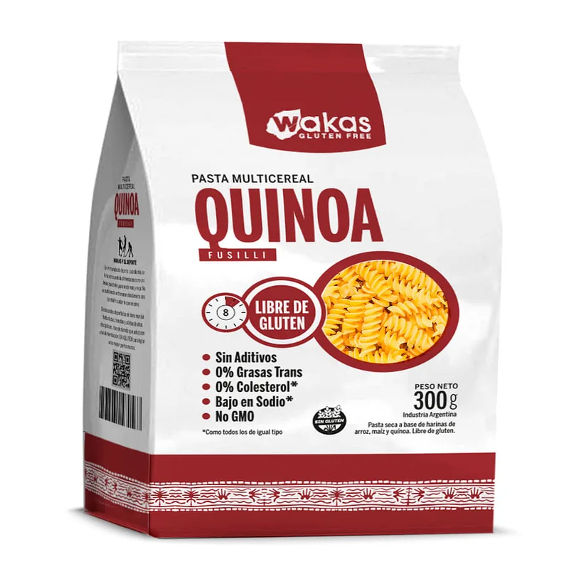Fusilli Multicereal con Quinoa x 300 gr (Wakas)