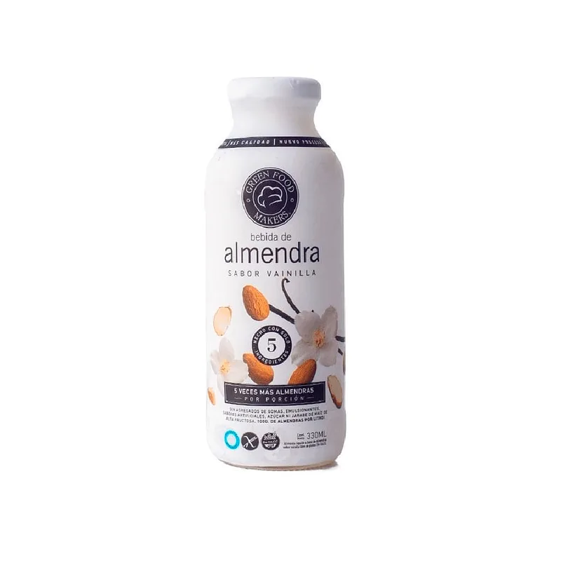 Leche de Almendras de Vainilla x 330 ml (Green Food Makers)