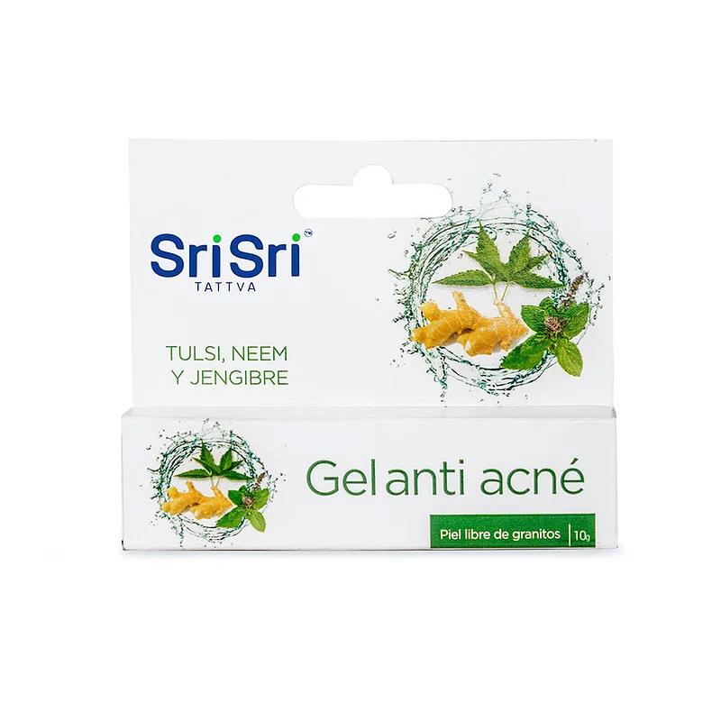 Gel Antiacne Tulsi Neem y Jengibre x 10 gr (Sri Sri)
