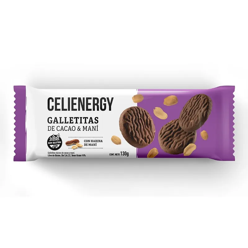 Galletitas de Cacao y Mani x 130 gr (Celienergy)