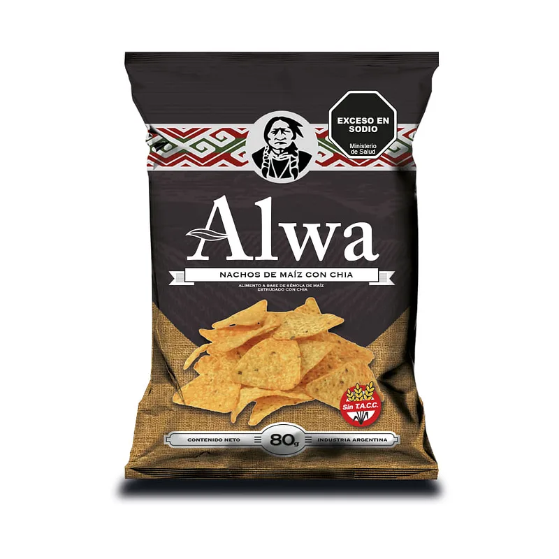 Nachos de Maiz con Chia x 80 gr (Alwa)
