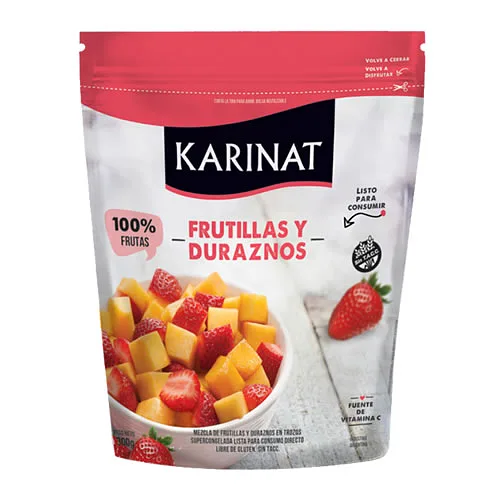 Frutillas y Duraznos Congelados (Karinat)