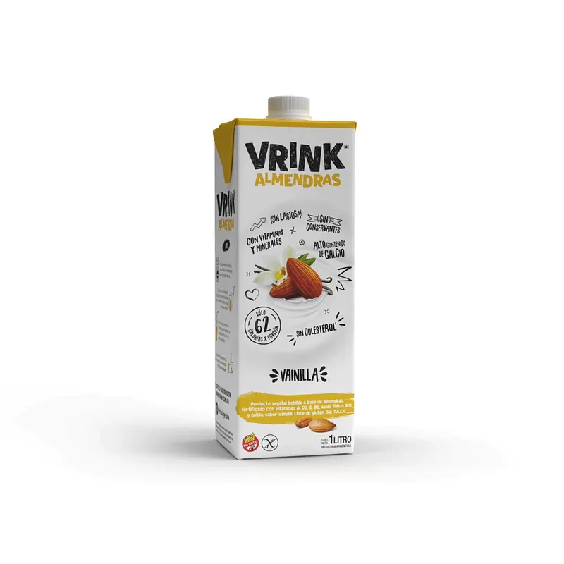Leche de Almendras Vainilla x 1 lt x 12 u (Vrink)