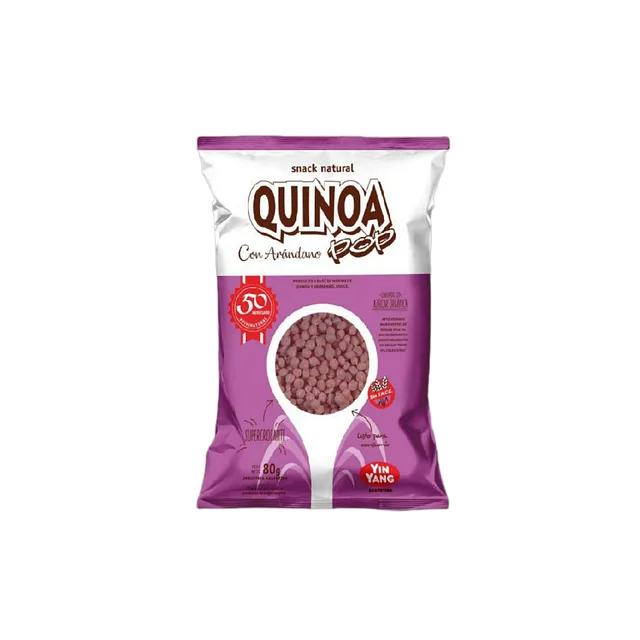 Quinoa Pop Arandanos x 80 gr x 10 u (Yin Yang)