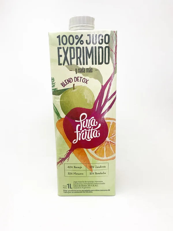 Jugo Detox Naranja, Manzana, Zanahoria y Remolacha x 1 lt (Pura Frutta)