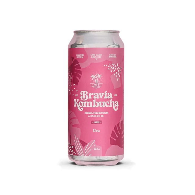 Kombucha Sabor Uva x 473 ml (Bravia)