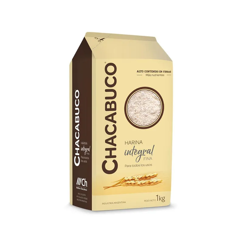 Harina Integral Fina x 1 kg (Chacabuco)