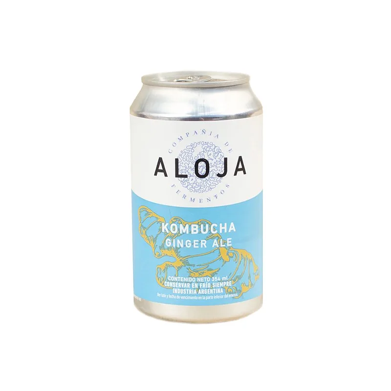 Kombucha de Jengibre x 354 ml (Aloja)