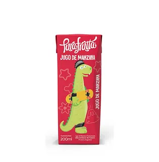 Jugo 100% Exprimido de Manzana Kids x 200 ml x 9 u (Pura Frutta)
