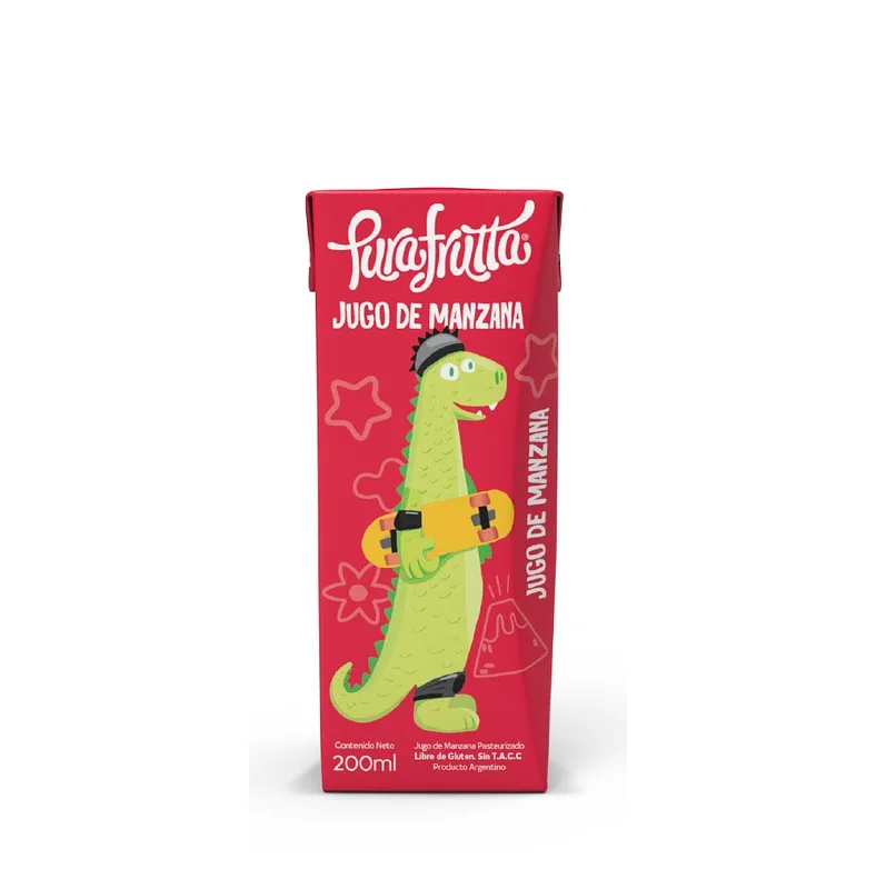 Jugo 100% Exprimido de Manzana Kids x 200 ml x 9 u (Pura Frutta)