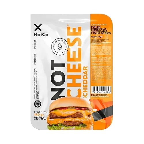 Queso Not Cheese Cheddar en Fetas x 140 gr (NotCo)