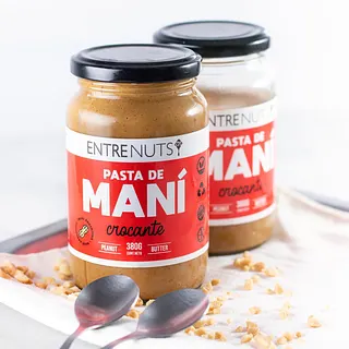 Pasta de Mani Crocante sin Azucar x 400 gr (Entrenuts)