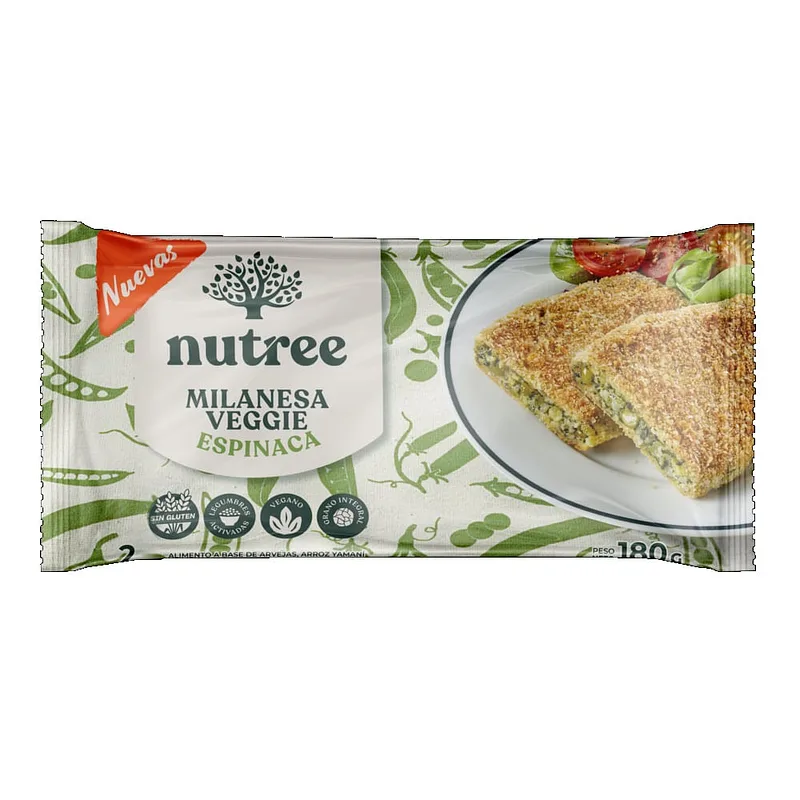 Milanesa Veggie de Espinaca x 180 gr (Nutree)