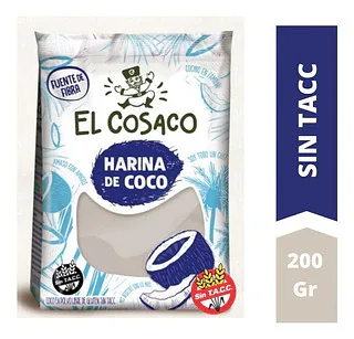 Harina de Coco x 200 gr x 6 u (El Cosaco)