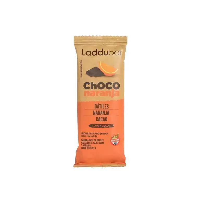 Barrita Choco - Naranja x 30 gr x 12 u (Laddu)