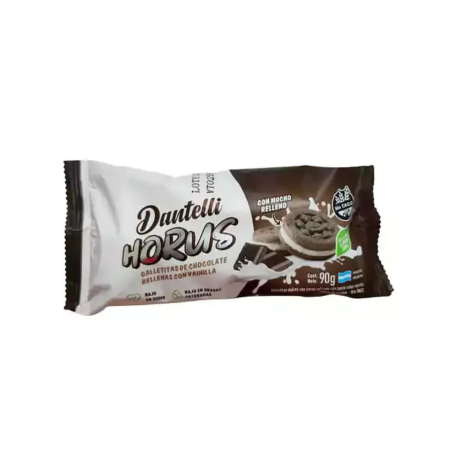 Horus Galletitas de Chocolate Rellenas con Vainilla x 90 gr (Dantelli)