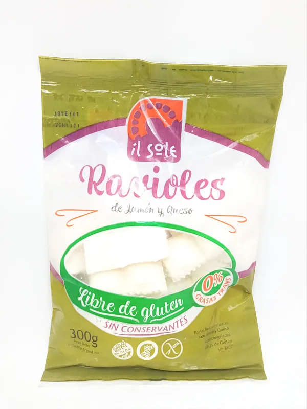 Ravioles de Jamon y Queso x 300 gr (Il Sole)