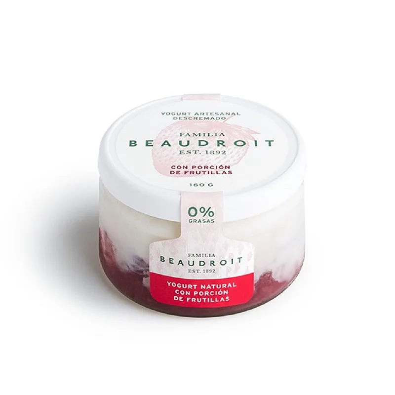Yogur Descremado con Frutillas x 160 gr (Beaudroit)
