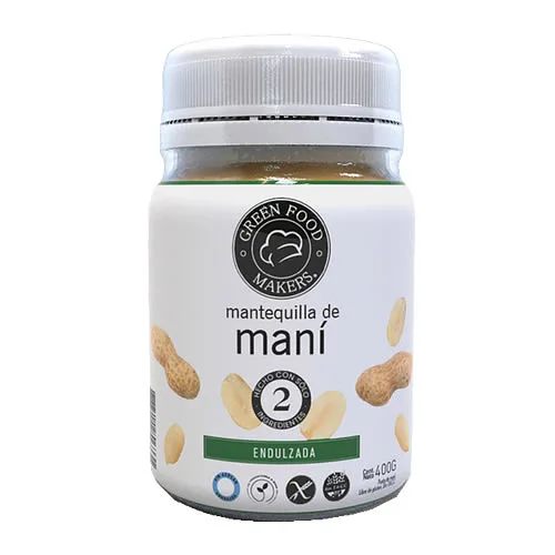 Mantequilla de Mani Endulzada x 400 gr (Green Food Makers)