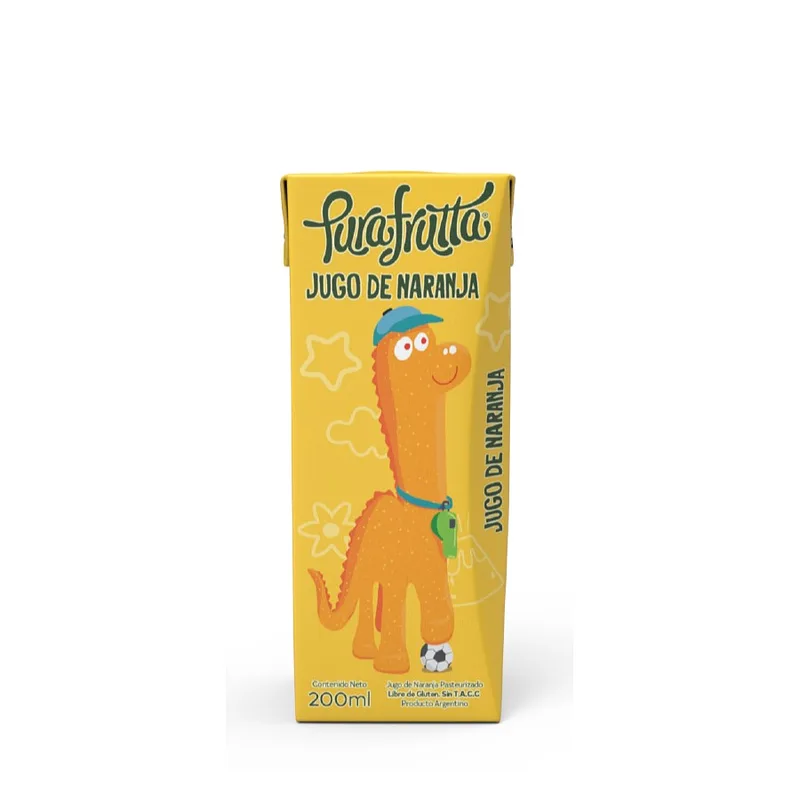 Jugo 100% Exprimido de Naranja Kids x 200 ml x 9 u (Pura Frutta)