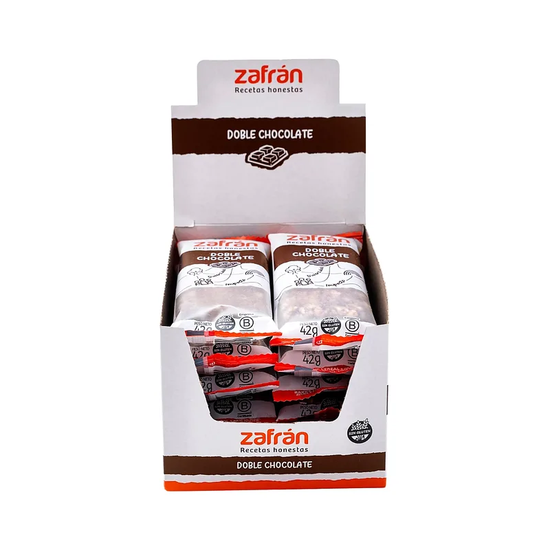 Barritas de Doble Chocolate x 42 gr (Zafran)