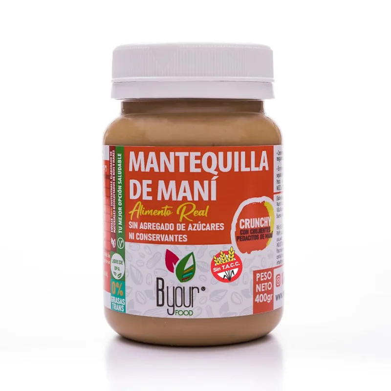 Mantequilla de Mani Super Crunchy x 400 gr (Byour Food)