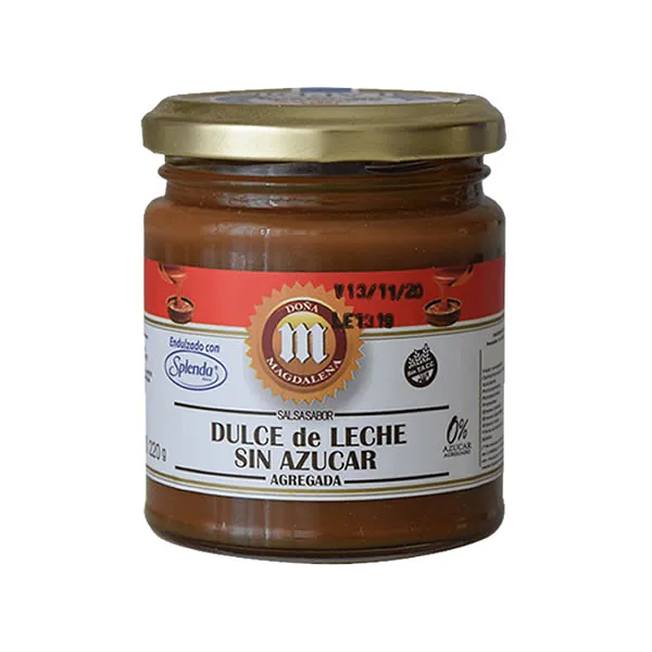 Dulce de Leche sin Azucar Splenda x 220 gr Rojo (Dona Magdalena)