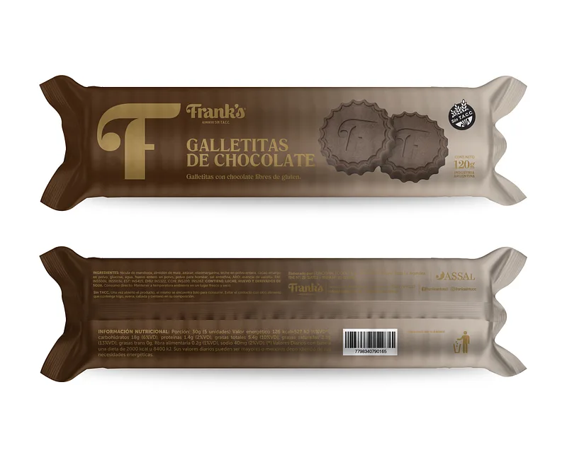 Galletitas de Chocolate sin Tacc x 120 gr (Franks)