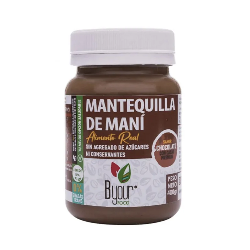 Mantequilla de Mani con Chocolate x 400 gr (Byour Food)