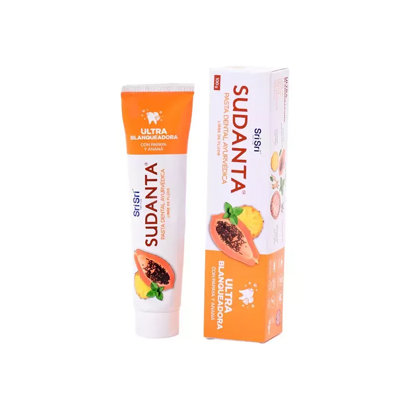Sudanta Half Pasta Dental Ayurvedica Ultra Blanqueadora x 50 gr (Sri Sri)
