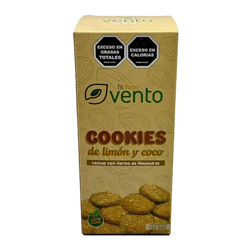 Galletitas Cookies de Limon y Coco x 150 gr (Vento Fit)