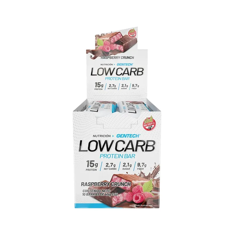 Barra Proteica Low Carb de Frambuesa (Gentech)