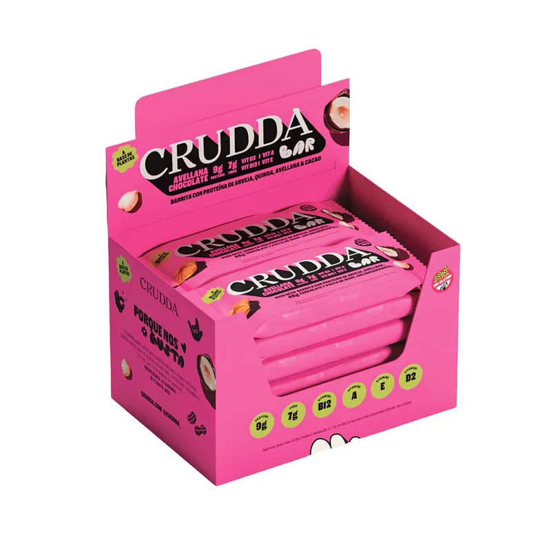 Barrita de Avellana y Chocolate x 40 gr (Crudda)
