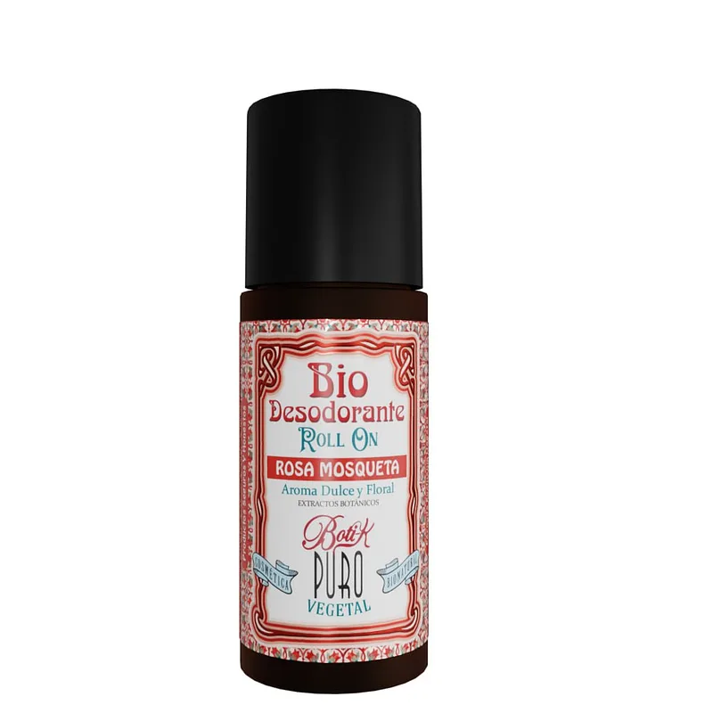 Bio Desodorante Roll on Vidrio Rosa Mosqueta x 50 ml (Natural Puro Vegetal)