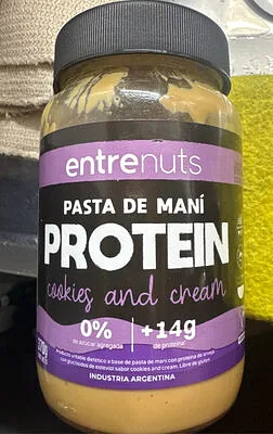 Pasta de Mani Protein Cookies and Cream x 370 gr (Entrenuts)