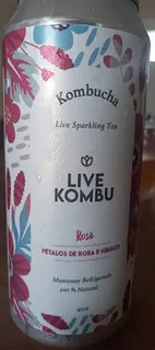 Kombucha Sabor Hibisco y Petalos de Rosa x 473 ml (Live Kombu)