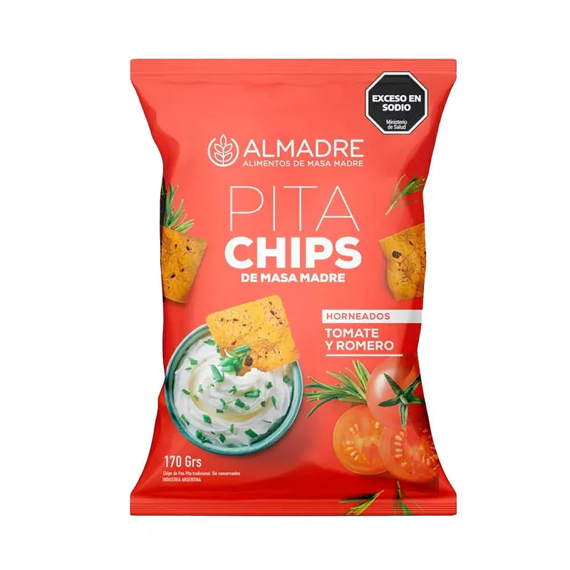 Pita Chips Tomate y Romero x 115 gr (Almadre)