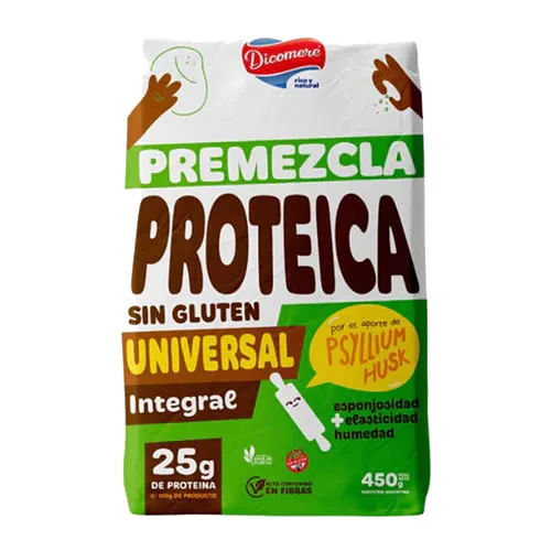 Premezcla Proteica Universal Integral con Psyllium Husk x 450 gr (Dicomere)