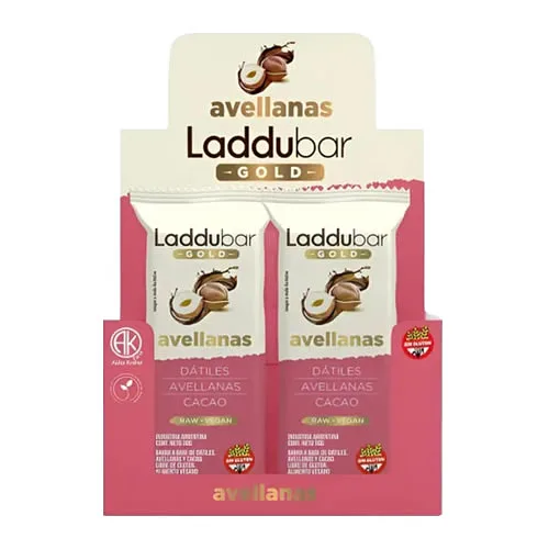 Barrita Gold Datiles Avellanas y Cacao x 30 gr x 12 u (Laddu)