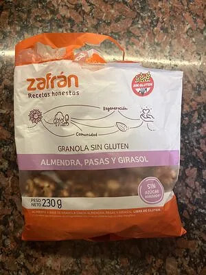 Granola Almendras Pasas y Girasol x 230 gr (Zafran)